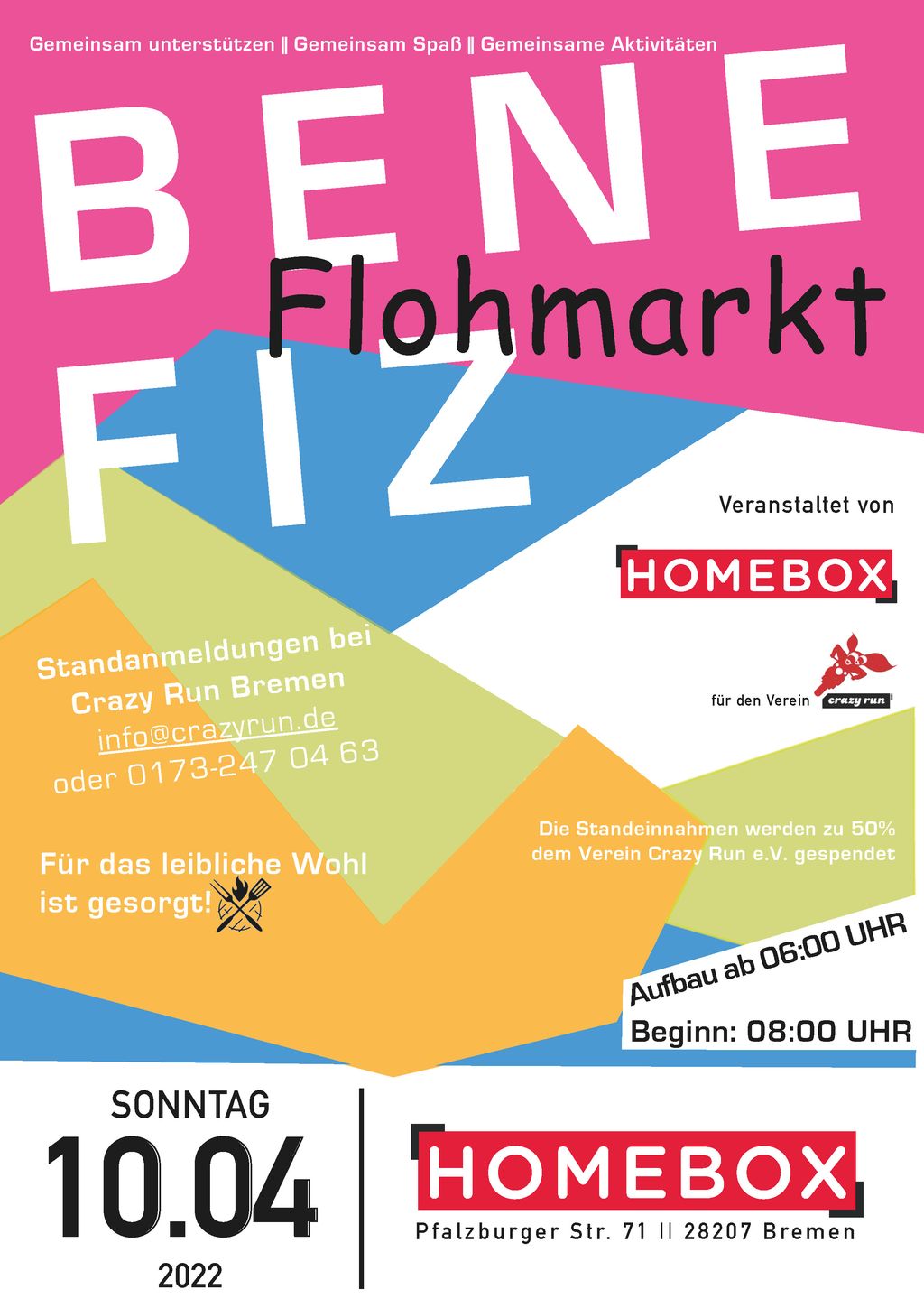 Benefiz Flohmarkt am 10.04.22 bei Homebox